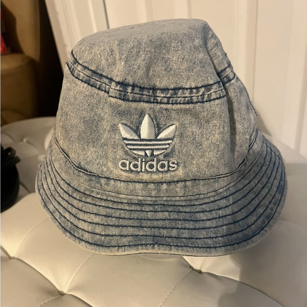 Adidas Denim Bucket Hat - Blue
